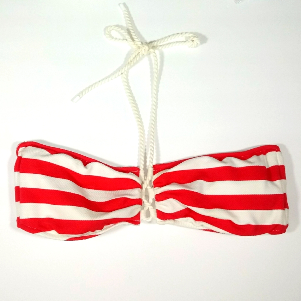 Ralph Lauren Striped Bandeau Bikini Top Size L